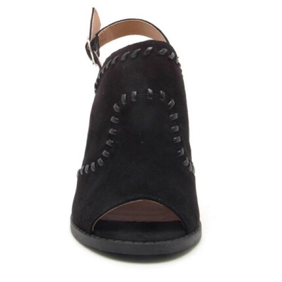 Slingback chunky heeled sandals - Picture 4 of 6